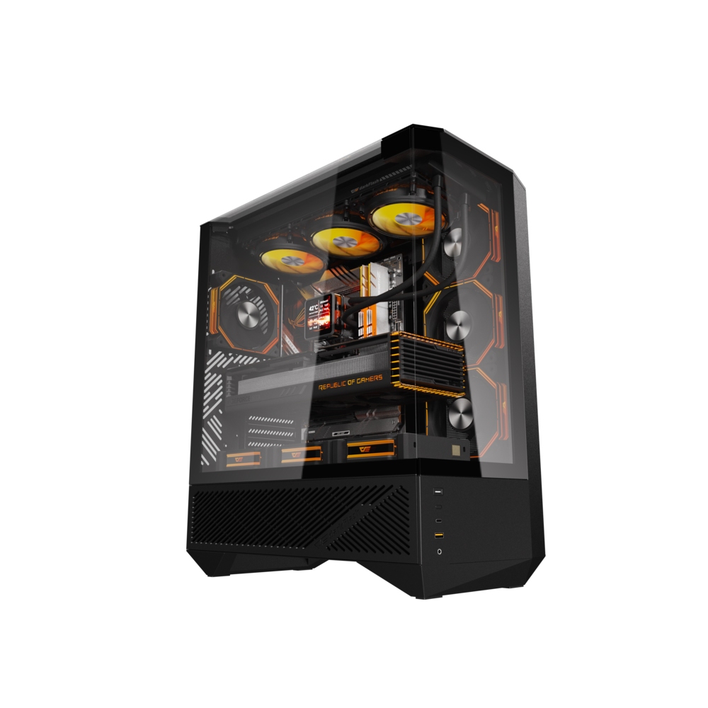 VỎ CASE PC DARKFLASH DY460 BLACK white ( ko fan)
