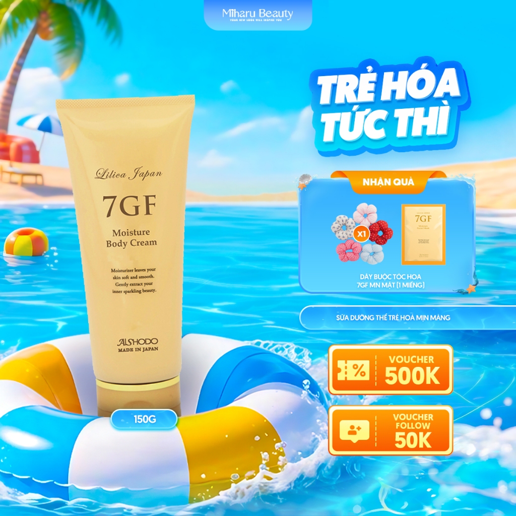 Sữa dưỡng thể trẻ hoá mịn màng tinh chất Peptide và Collagen – 7GF Moisture Body Cream 150g