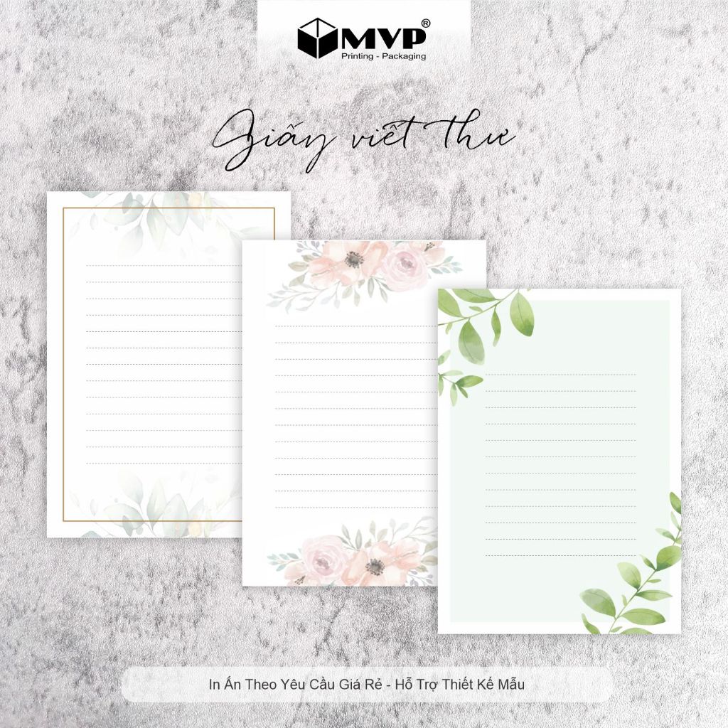 Xấp 10 Tờ giấy viết thư, ruột thiệp A6 - A5 - A4 giấy Fort 100gsm - 160gsm