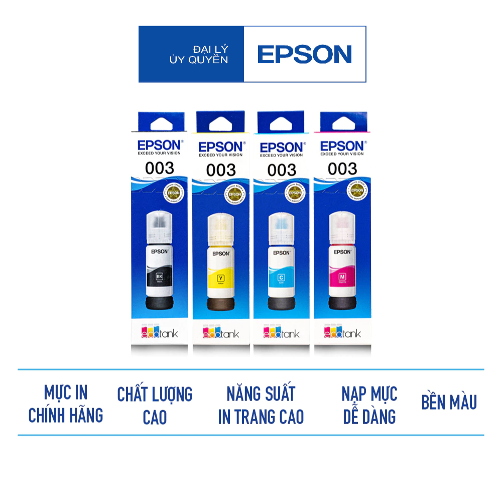 Mực In Chính Hãng Epson 003 Cho Máy L1110/L3110/L3150/L5190/L1216/l1210/L3216/L3210/L3250/L3256/L355