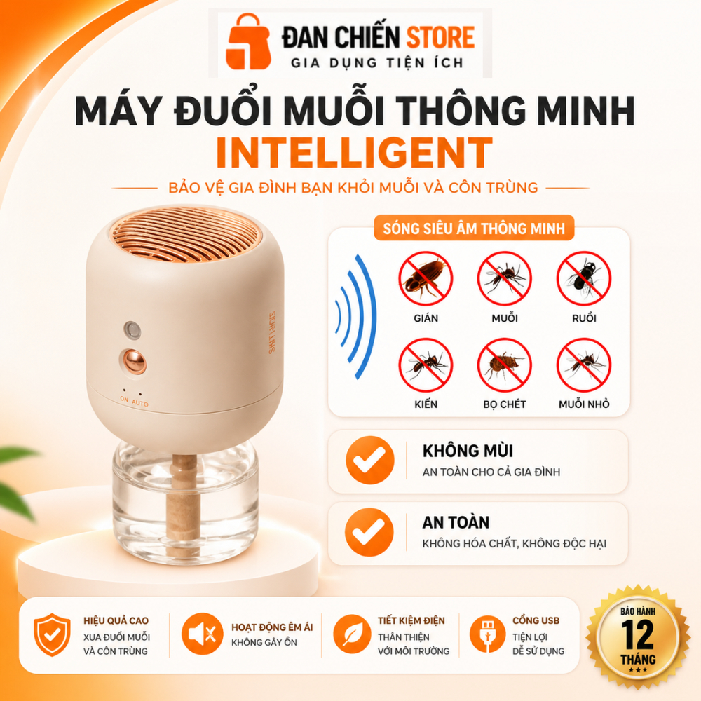 Máy Đuổi Muỗi Thông Minh - Intelligent Xiaomi Sothing Xiangwu, An Toàn Cho Bé, Dễ Dàng Vệ Sinh Đan C