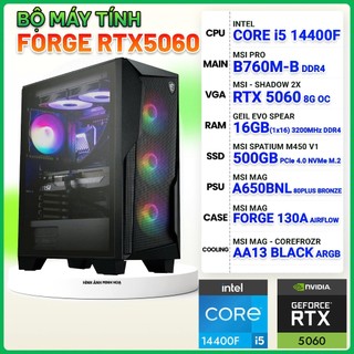 PC Gaming I5 14400F B760M 16G SSD 500G 650W 5060 8G -36T