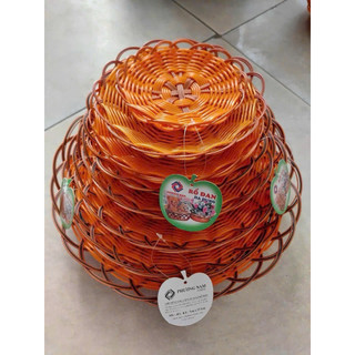 Rổ nhựa đan lót nồi kiểu mây 20-25-27cm