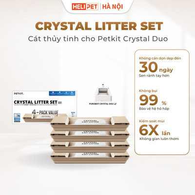 Khay Cát Mèo Khử Mùi Sử Dụng Cát Thuỷ Tinh Dành Cho Petkit Purobot Crystal Duo
