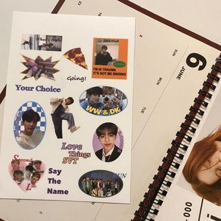 [IN THEO YÊU CẦU] Sticker Tự Chỉnh Hình Idol, Cá Nhân Theo Xu Hướng Cute, Babe, Dễ Thương