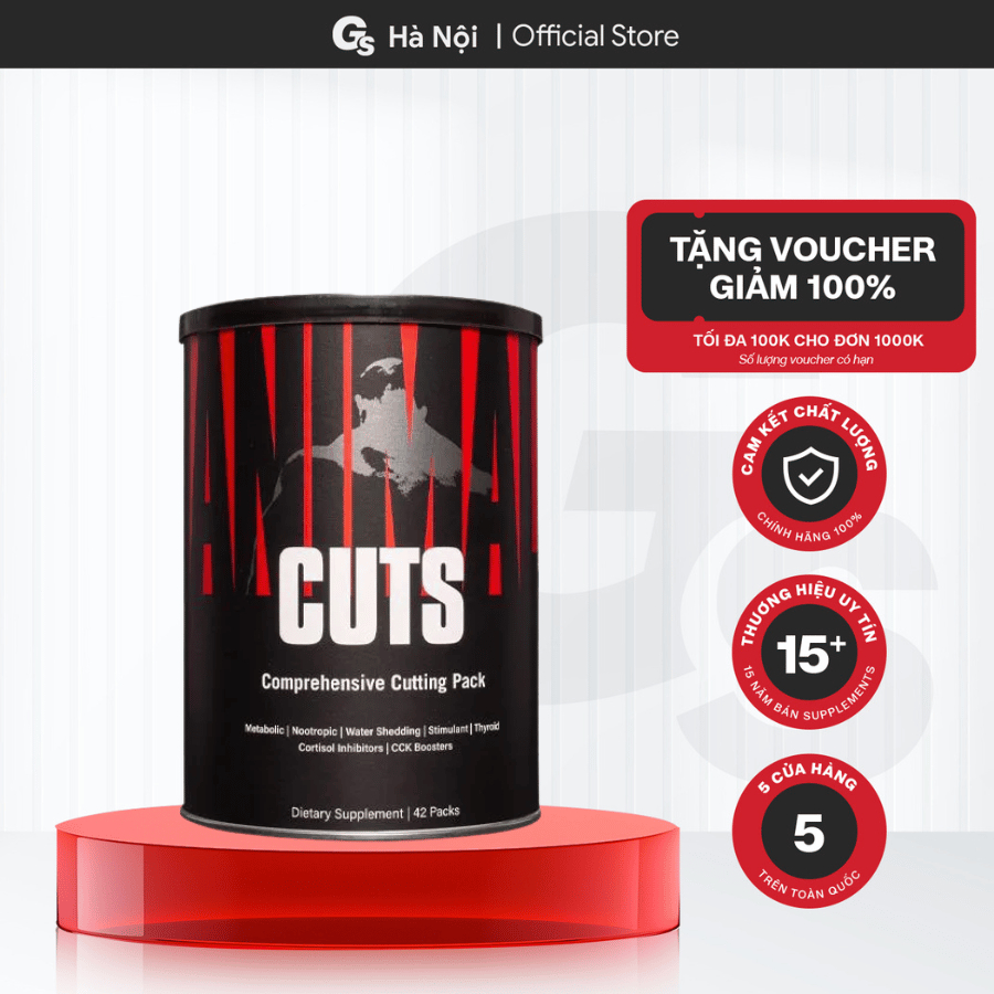 Viên uống hỗ trợ đốt mỡ Universal Animal Cuts, 42 packs - Gymstore