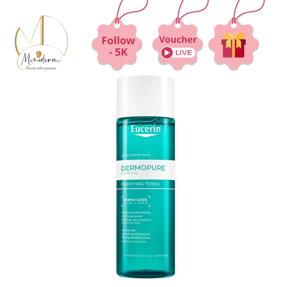Nước cân bằng da Eucerin DermoPure Clinical Purifying Toner giúp cân bằng độ ẩm, kiểm soát dầu thừa
