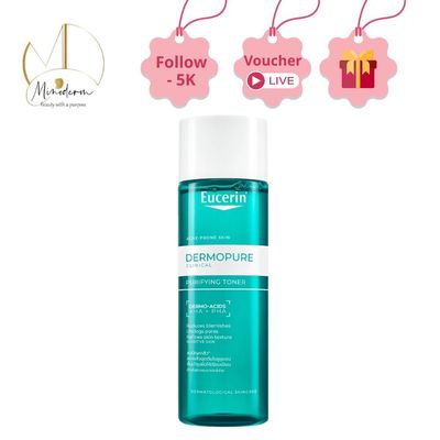 Nước cân bằng da Eucerin DermoPure Clinical Purifying Toner giúp cân bằng độ ẩm, kiểm soát dầu thừa