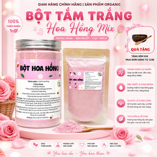 Bột Hoa Hồng Mix Cánh Tắm Trắng, Ủ Trắng - Giúp Dưỡng Trắng, Sáng Da, Chống Lão Hóa Da (Kèm Quà Tặng)