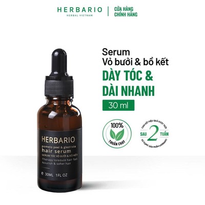 Serum tinh dầu vỏ bưởi và bồ kết herbario 30ml giảm rụng tóc, giúp mọc tóc chắc khoẻ