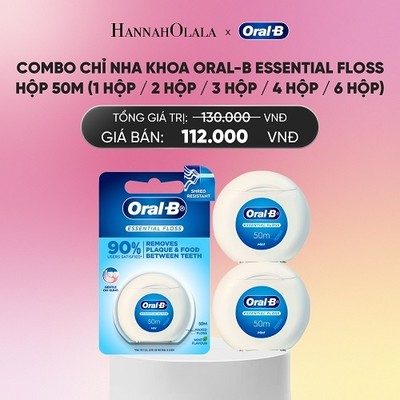[Hannah Olala x Oral B] Chỉ Nha Khoa Oral-B Essential Floss Bạc Hà Hộp 50M