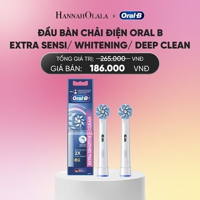 [HANNAH OLALA] Đầu Bàn Chải Điện ORAL B Extra Sensi/ Whitening/ Deep Clean