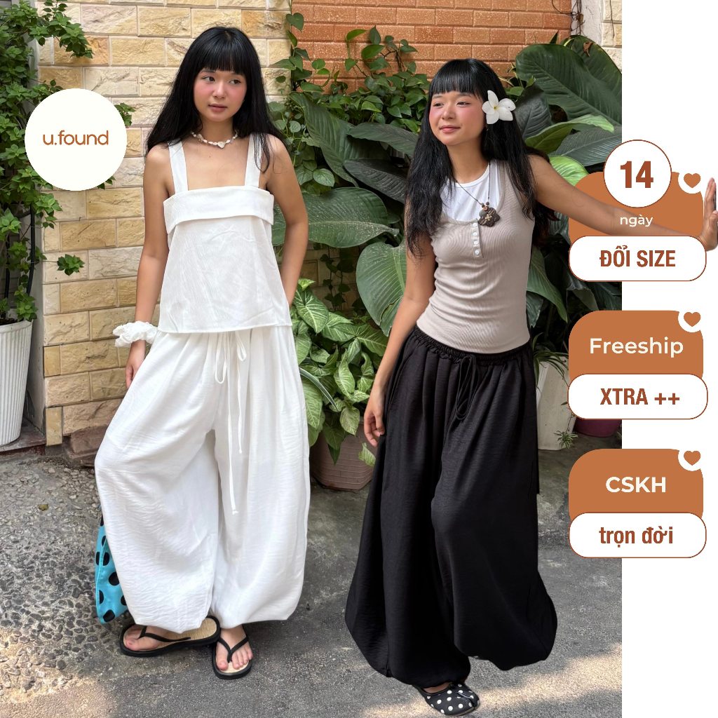 Quần Alibaba vải đũi mây cạp chun - Alibaba Pants - by u.found
