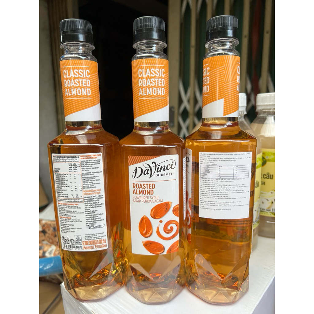 Siro Hạnh Nhân Rang / Roasted Almond Syrup - DaVinci Gourmet (750ml)