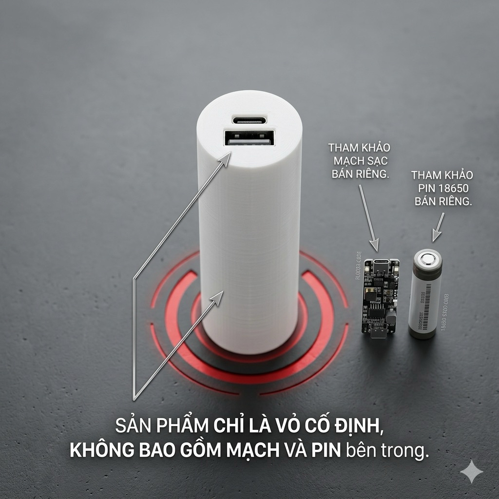 [DIY] Vỏ Sạc Dự Phòng In 3D Siêu Gọn - Dành Cho Module IP5306 & Pin 18650