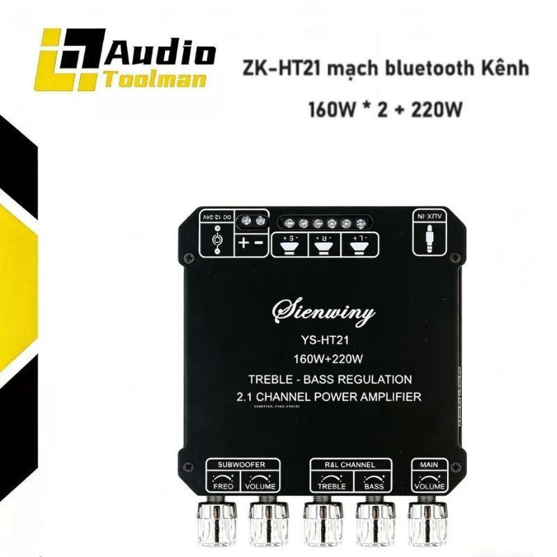 Mô Đun Khuếch Đại Âm Thanh ZK-HT21 mạch bluetooth Kênh 2.1 TDA7498E 160W * 2 + 220W