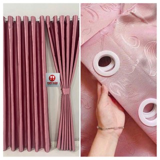 1 TẤM GẤM TRƠN MÀU HỒNG CHƯA CÓ CÂY TREO - TREO 1 TẤM MUA 1 TẤM _TREO 2 TẤM MUA 2 TẤM RÈM Cr