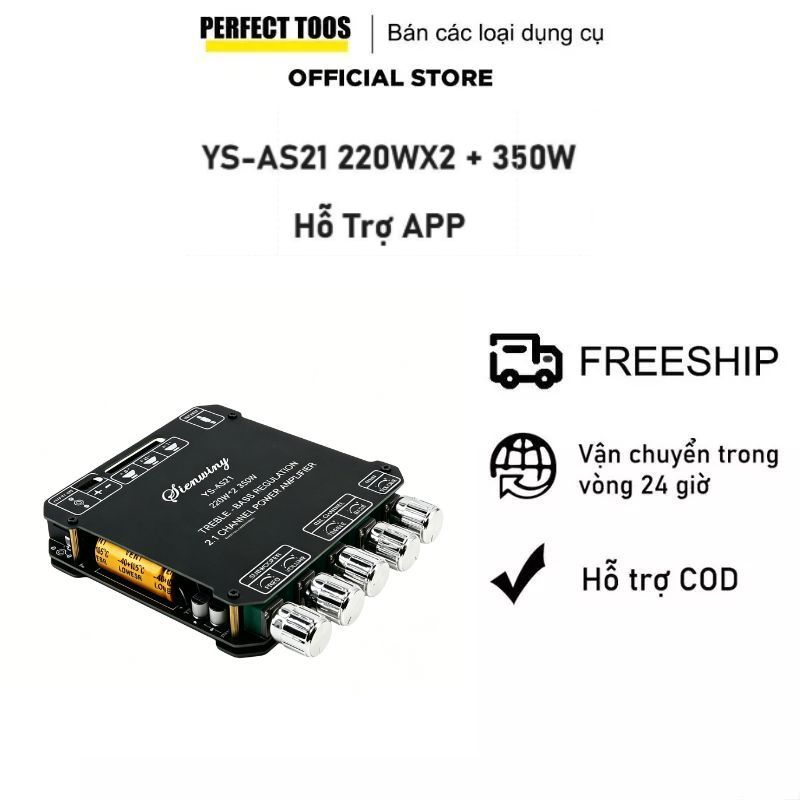 【Hà Nội】YS-AS21 Bảng Mạch Khuếch Đại Âm Thanh Bluetooth Kỹ Thuật Số TPA3255 220WX2 + 350W Hỗ Trợ APP