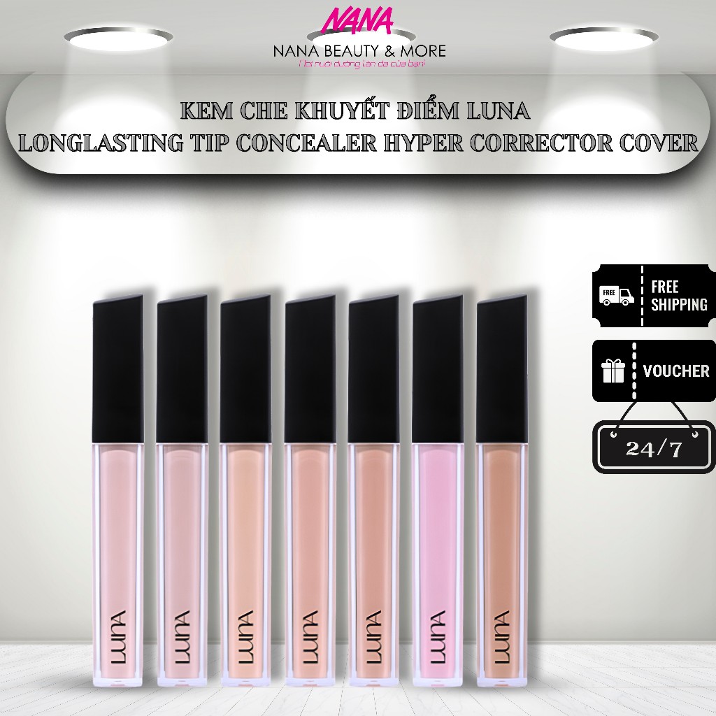 Che Khuyết Điểm Luna Long Lasting Tip Concealer SPF34 PA++ Cover - Nana Shop