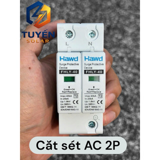 Chống sét lan truyền AC- HAWD 2P 40kA. Cắt sét AC 1 Pha