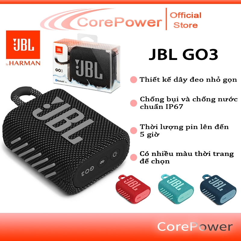 Loa Bluetooth JBL GO 3 Công Suất 4.2W Nghe Nhạc Tới 5h Chống Nước IP67 Kết Nối Bluetooth 5.1 GO 3 / 