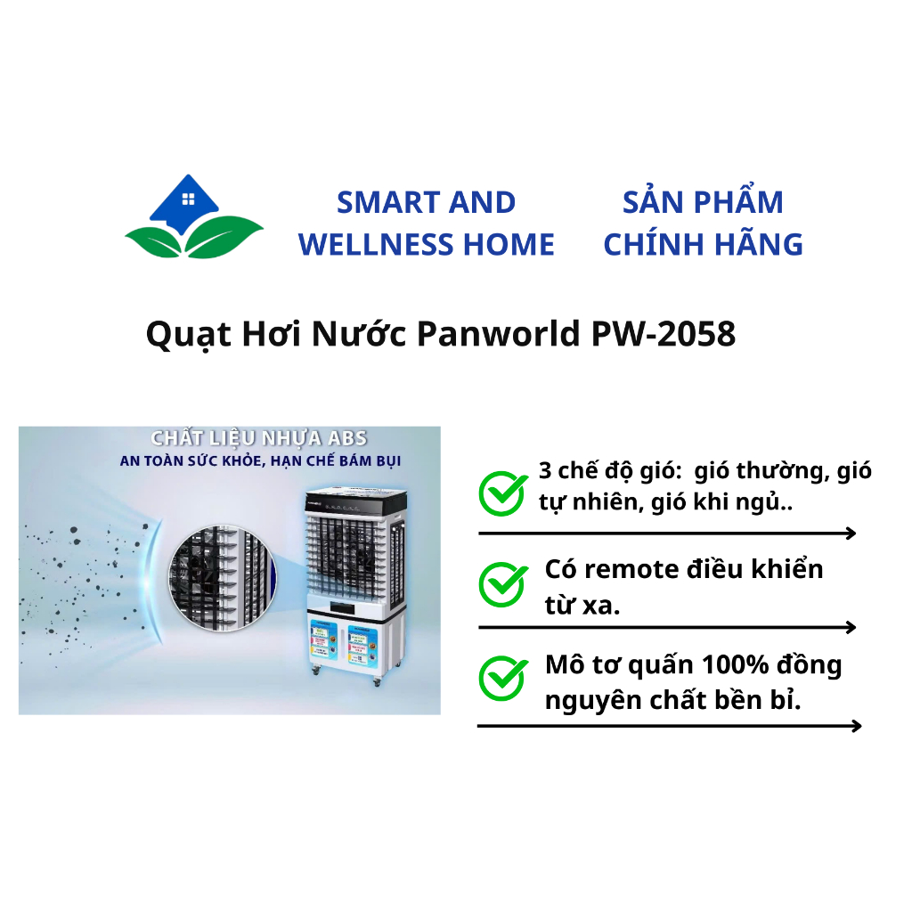 Quạt Hơi Nước Panworld PW-2058
