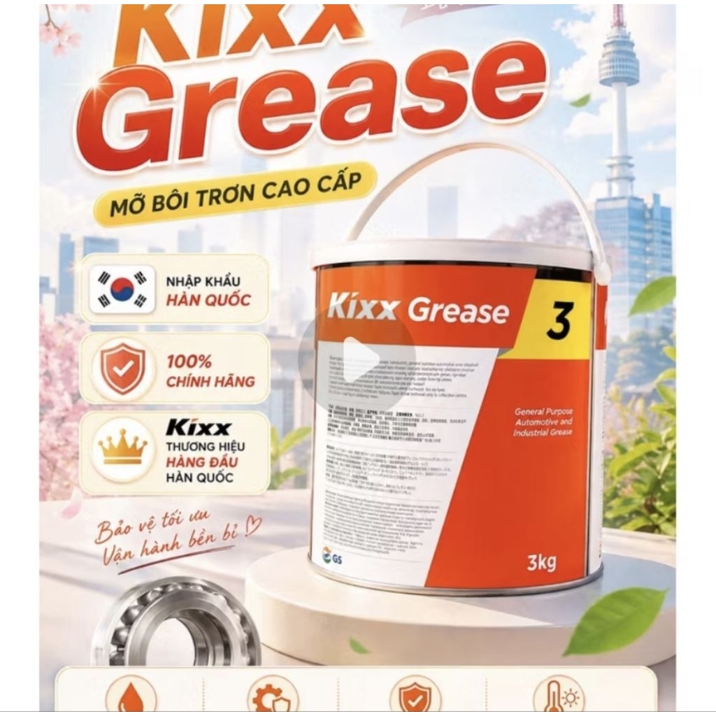 mỡ kixx grease3 x 3kg