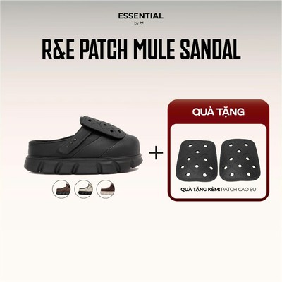 Dép Sandal Bánh Mì Nam Nữ ESSENTIAL R&E MULE SANDAL  - Nâu đen, nâu kem, kem đen ( mẫu mới 2026 )