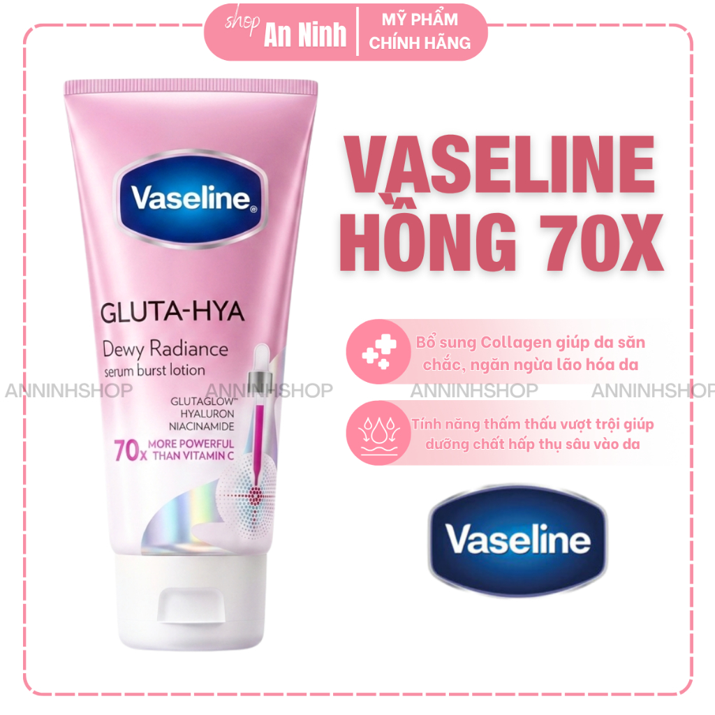 Dưỡng thể Vaseline Hồng 70X Thái Lan 300ml