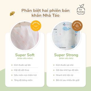 Khăn sữa La Pomme sợi tre lụa cho bé sơ sinh - Set 5 khăn 30x30cm – siêu mềm mịn, thấm hút tốt, không bụi vải, an toàn