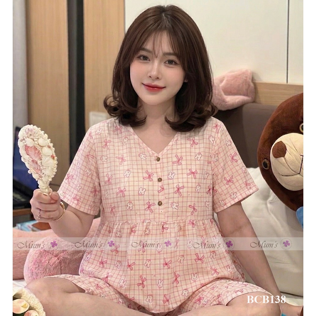 Đồ bộ bầu và sau sinh Mum's Shop BCB Bộ đũi xinh xắn, mát nhẹ cho mẹ bầu và sau sinh diện hè