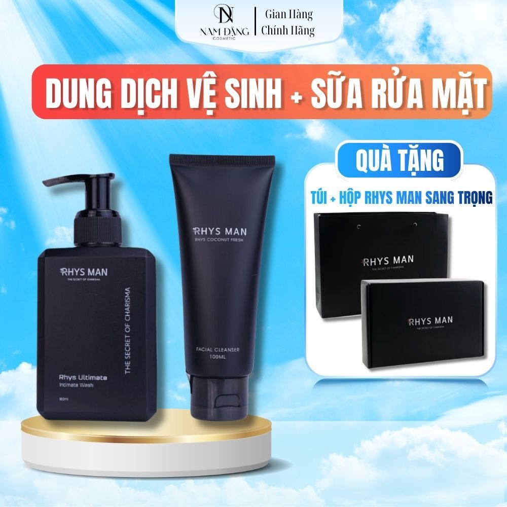 Combo Sữa rửa mặt Rhys Coconut Fresh 100ml & Dung dịch vệ sinh Rhys Ultimate 120ml RHYS MAN
