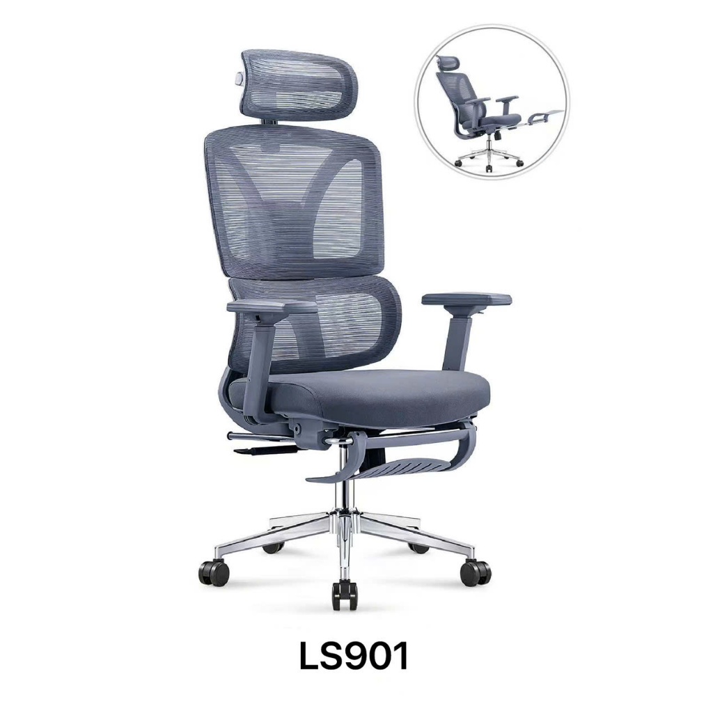 Ghế Công Thái Học - CTH LS900 - Bảo Vệ Cột Sống - Có Gác Chân - Bảo Hành 12 Tháng
