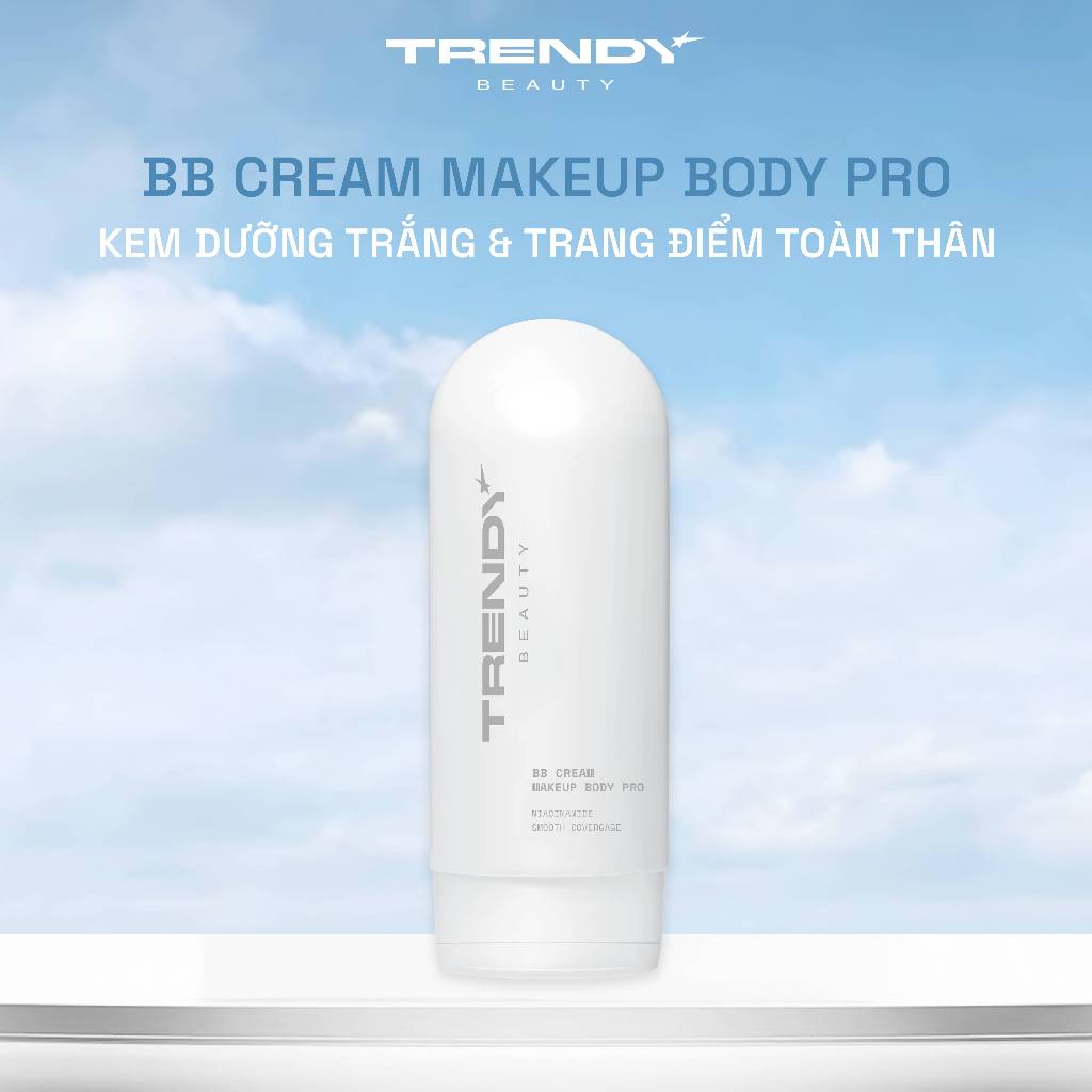 Kem BB Cream Makeup Body PRO TRENDY BEAUTY, Kháng Nước, Không Bết Dính, 150ml