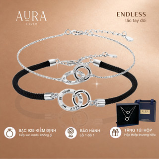 Lắc tay đôi nam nữ Endless bạc 925 vòng tay cặp tình yêu-Aura Silver-LĐ06