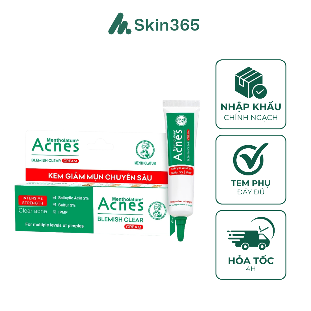 Kem Dưỡng Acnes Blemish Clear Cream 10g - Hỗ Trợ Giảm Mụn Chuyên Sâu