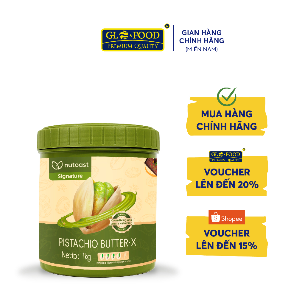 Bơ Hạt Dẻ Cười Nutoast (1kg) - Pistachio Butter X
