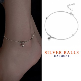 Lắc chân nữ bạc 925 chuỗi bi tròn Silver Ball 3 | HARMONY ACCESSORIES LC16