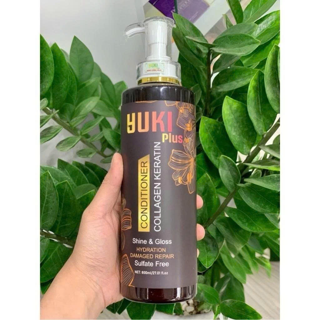 YUKI PLUS - DẦU XẢ COLLAGEN KERATIN - 800ML