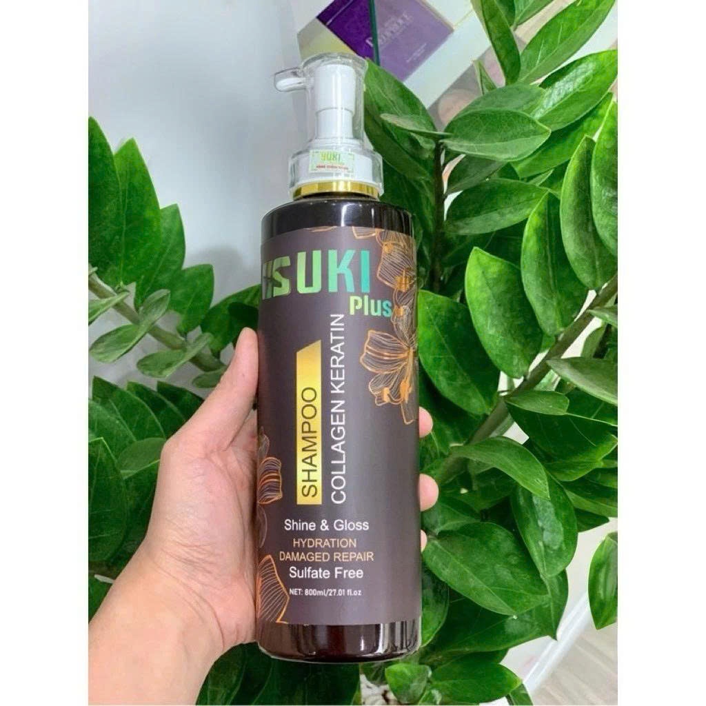 YUKI PLUS - DẦU GỘI COLLAGEN KERATIN - 800ML