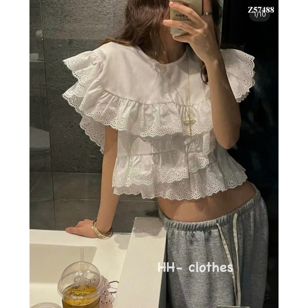 Áo Ren Bèo Tầng Vintage – Item Nàng Thơ Dịu Dàng Chuẩn Hàn KAZI