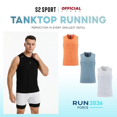 Áo ba lỗ nam S2 SPORT áo tank-top thể thao nam vải EXCOOL siêu nhẹ, siêu thoáng khí chống UV - STT11
