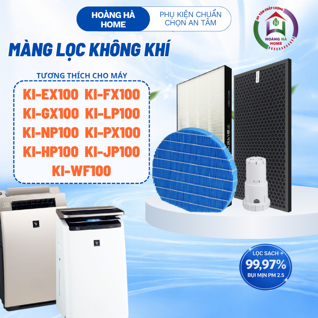Màng lọc không khí tương thích cho dòng sharp KI-EX100 KI-FX100 KI-GX100 KI-HP100 KI-JP100 -Màng Lọc
