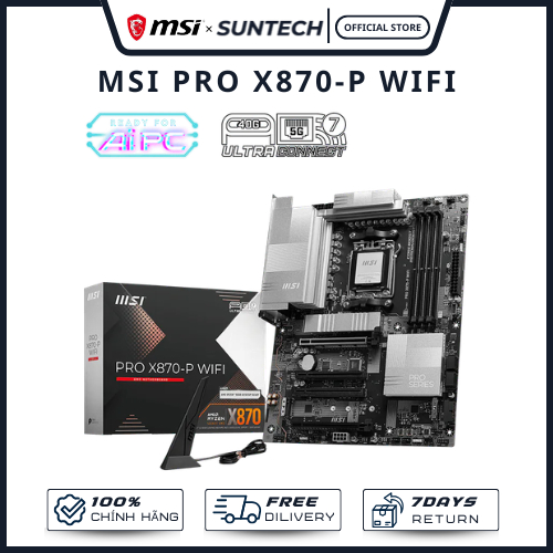 Mainboard MSI PRO X870-P WIFI - Socket AM5, Wi-Fi 7, Tối Ưu Chi Phí Cho Workstation & Doanh Nghiệp