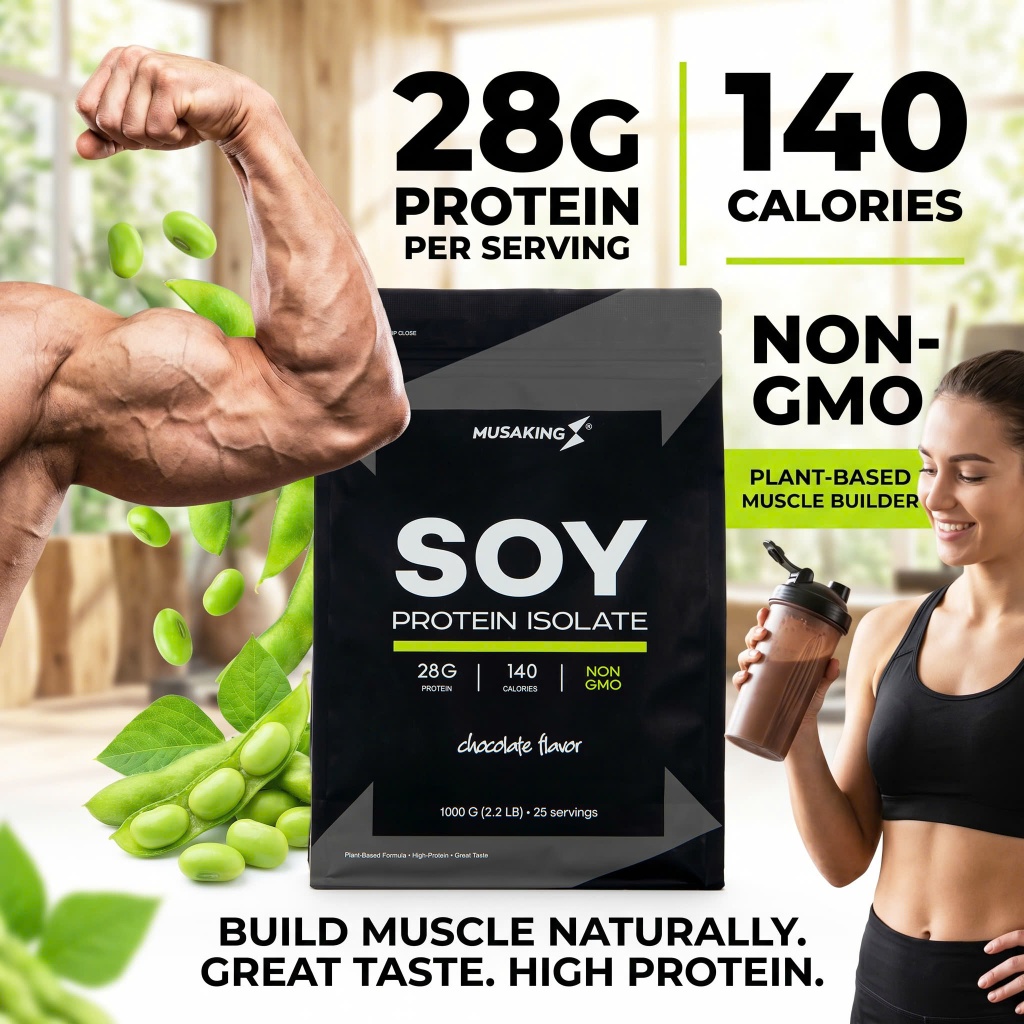 BỘT SOY PROTEIN ISOLATE MUSAKING- TĂNG CƠ TÚI 1KG [CHÍNH HÃNG]