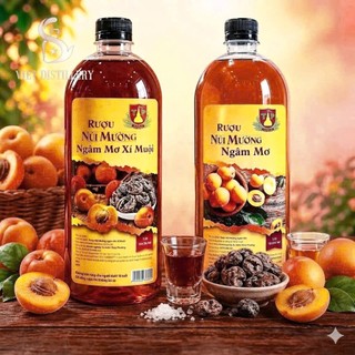 [ COMBO Trải nghiệm 2 vị ] - RƯỢU MƠ, NGÂM XÍ MUỘI, MẬN, DÂU TẰM - 1 LÍT - Đặc Sản Lào Cai - Hoả tốc