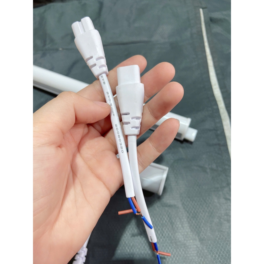 (Combo 5 CÁI) Dây nguồn nối 1 đầu/2 đầu T5, nối máng led T5 BN068C Philipss
