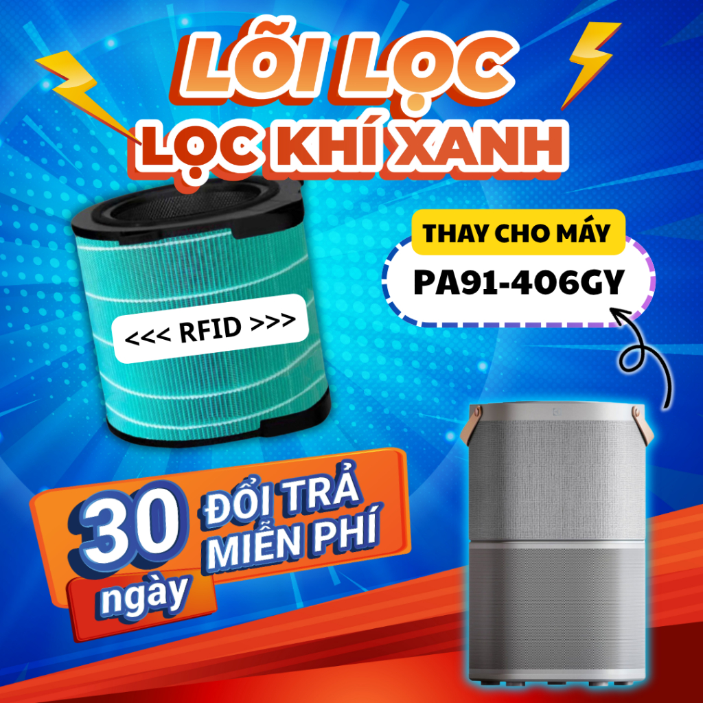 Màng lọc LocKhiXanh® tương thích cho Lõi lọc không khí Electrolux PA91-406GY/ FA31-202GY/ FA31-200WT
