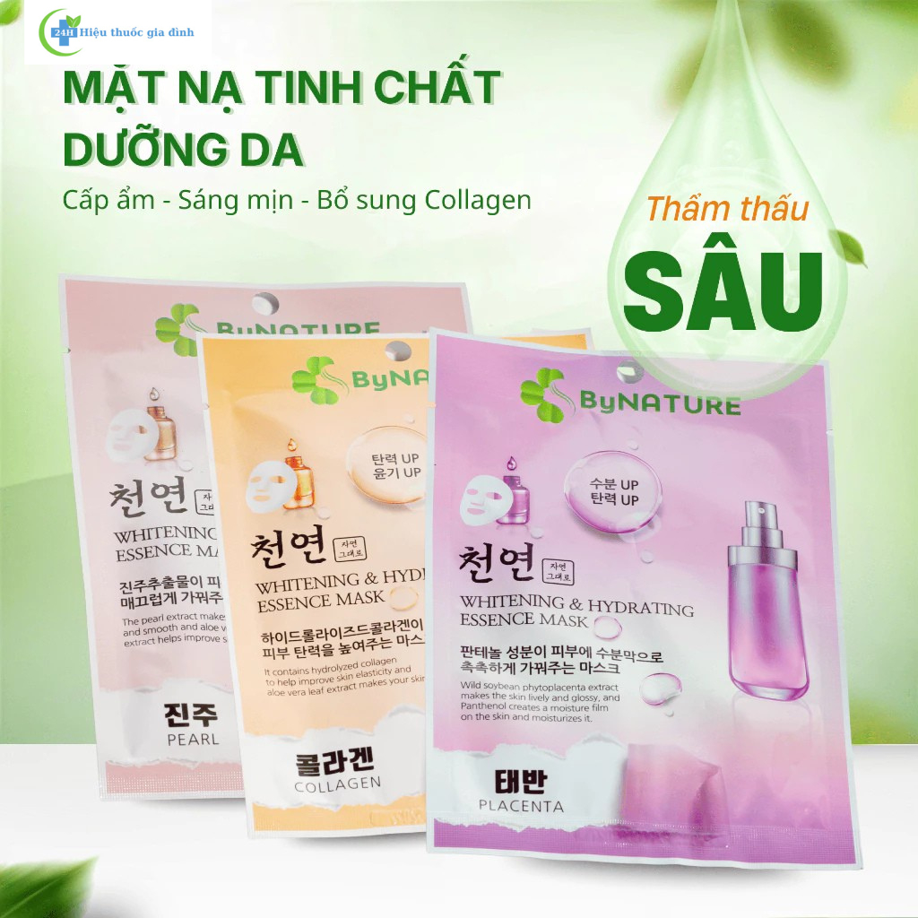 Mặt Nạ ByNature Dưỡng Trắng Da Giúp Cấp Ẩm, Tăng Độ Đàn Hồi Cho Da Căng Bóng, Khỏe Mạnh