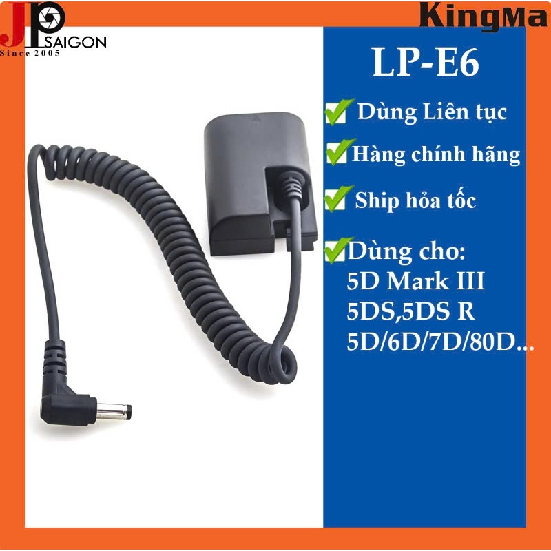 GIẢ PIN KINGMA FOR MÁY ẢNH CA NON DR-LP-E6